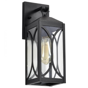 1 Lamp 120 volt Matte Black Outdoor Wall Lantern 1