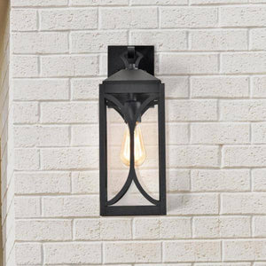 1 Light Matte Black 120 volt Outdoor Wall Lantern 2