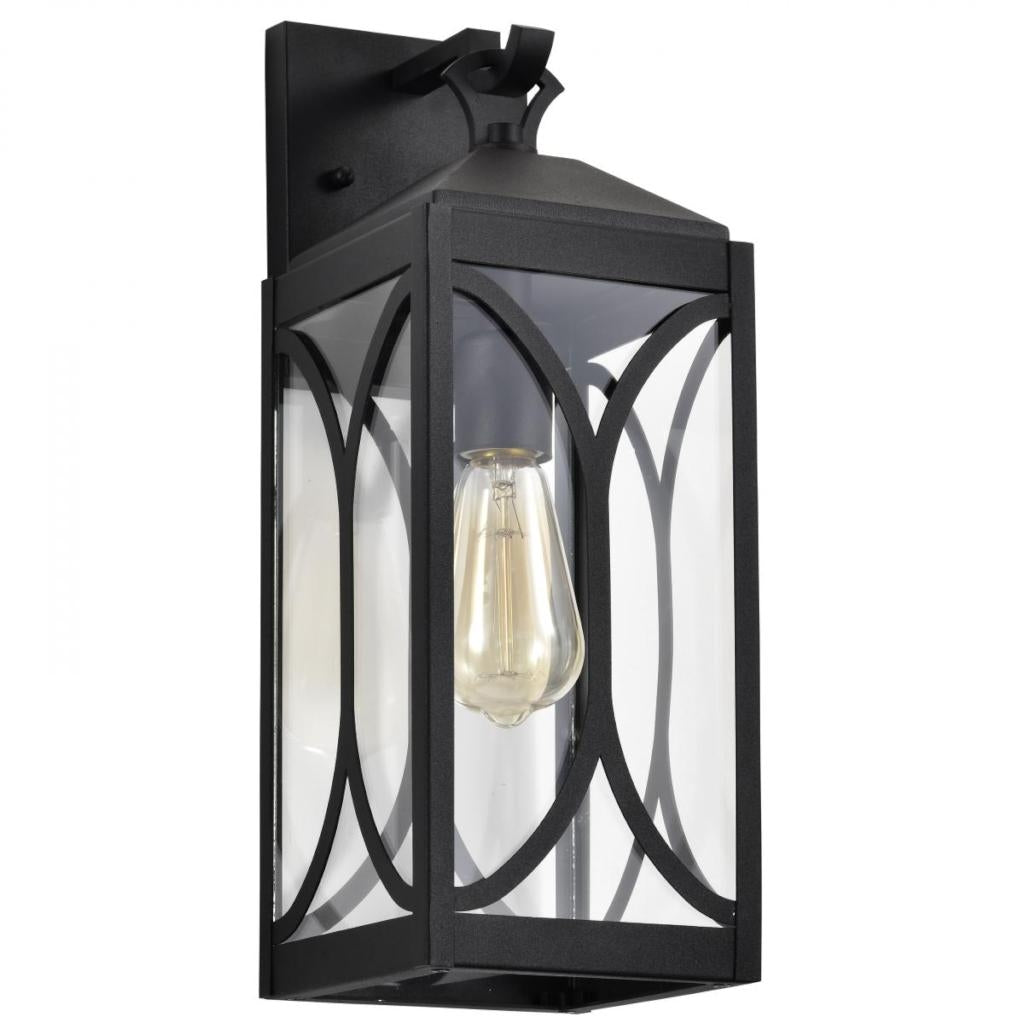 1 Light Matte Black 120 volt Outdoor Wall Lantern 1
