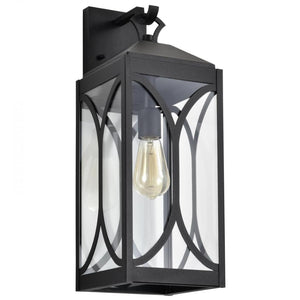 1 Light 120 volt Matte Black Wall Lantern 1