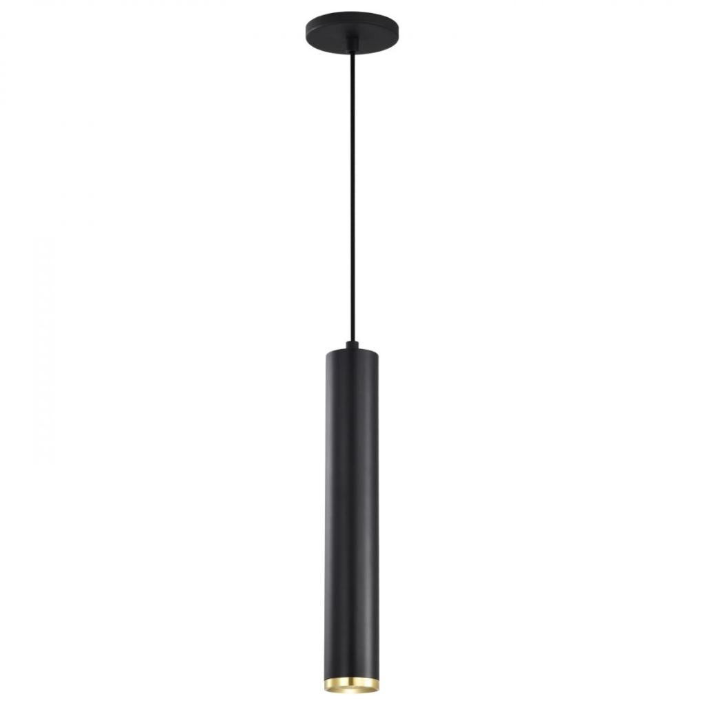 16" 12 watt 120 volt 3000K Natural White Matte Black / Brushed Brass Century Indoor LED Pendant Light Fixture 1