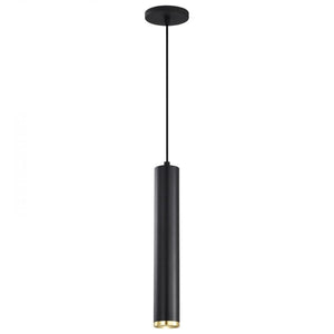 16" 12 watt 120 volt 3000K Natural White Matte Black / Brushed Brass Century Indoor LED Pendant Light Fixture 1