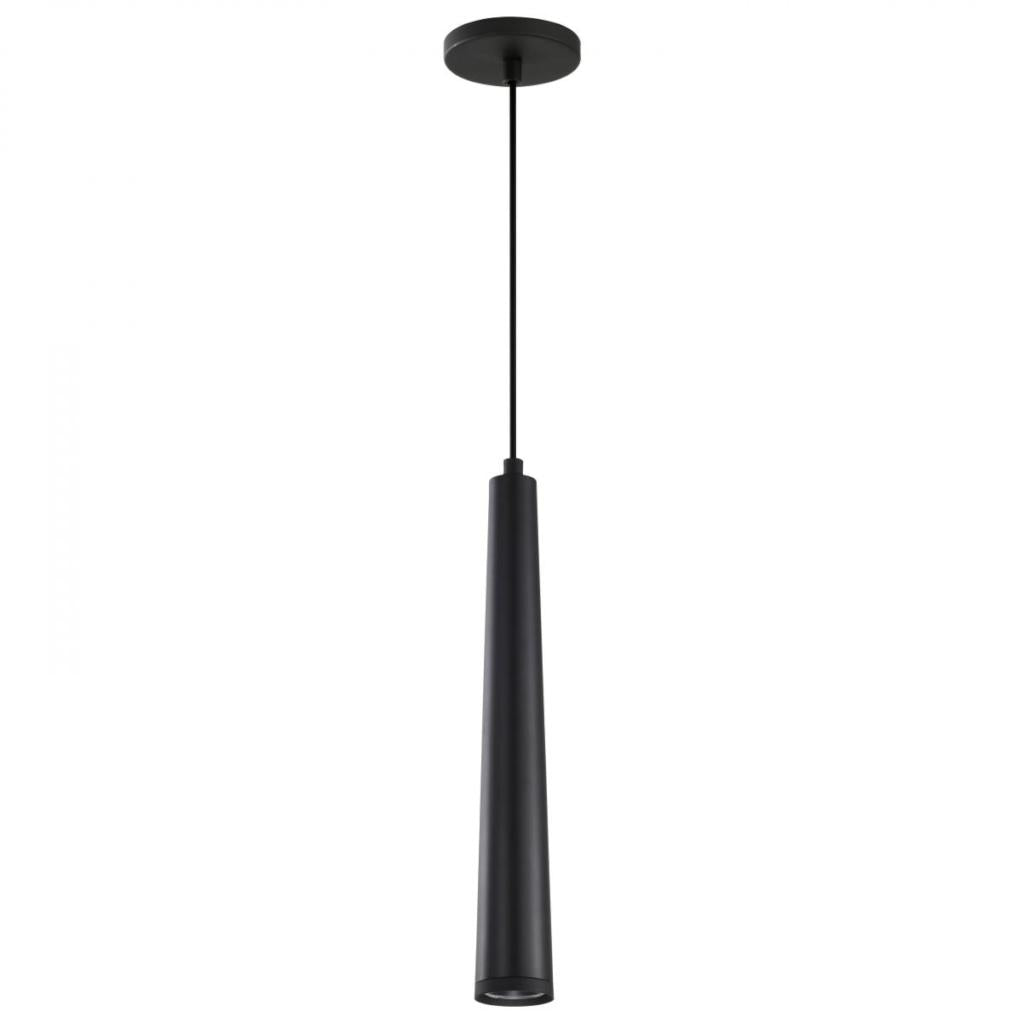 16" 12 watt 120 volt 3000K Natural White Matte Black Melrose LED Pendant Light Fixture 1