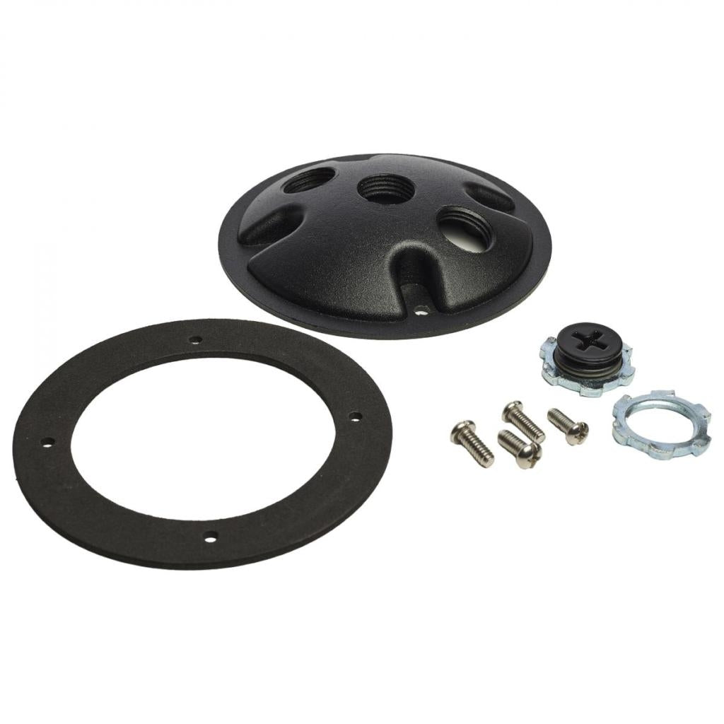 4.5" 1 Light Matte Black Mounting Plate for LED Flood Light 1