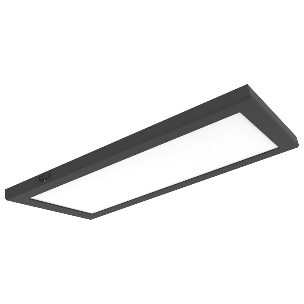 48" x 12" 47 watt 120/277 volt CCT Selectable Black Rectangular Dimmable LED Ceiling Light 1