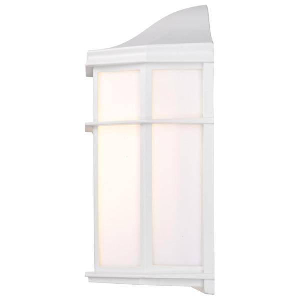 14 watt 120 volt 3000K White Cage LED Outdoor Wall Sconce 4