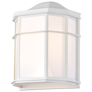 14 watt 120 volt 3000K White Cage LED Outdoor Wall Sconce 1