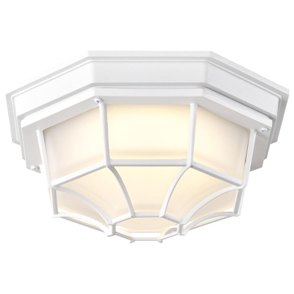 18.5 watt 120 volt 3000K Natural White Dimmable Frosted Glass Shade Flush Mount 1