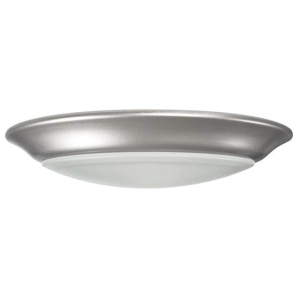 7" 12 watt 120 volt 3000K Natural White Brushed Nickel Dimmable LED Disk Light (6 Pack) 3