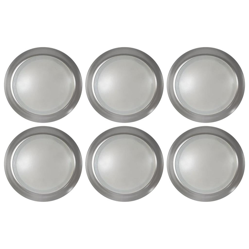 7" 12 watt 120 volt 3000K Natural White Brushed Nickel Dimmable LED Disk Light (6 Pack) 1