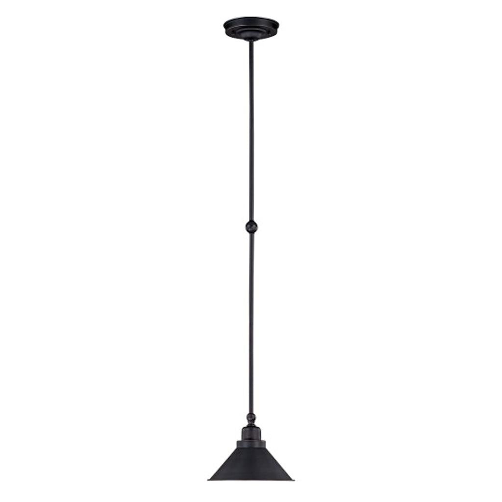 1 Light Mission Dust Bronze Metal Shade Mini Pendant Light Fixture 1