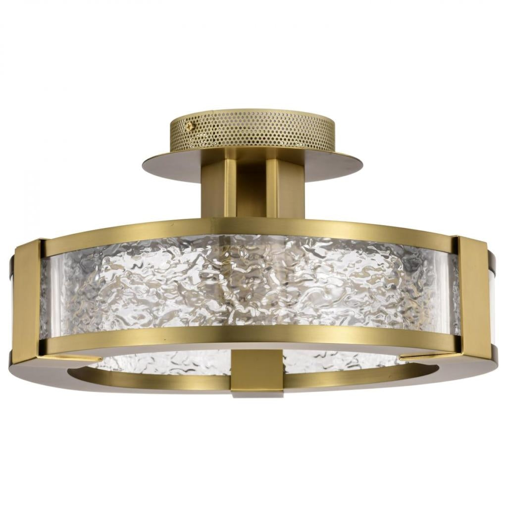 13" 30 watt 120/277 volt 3000K Natural White Vintage Brass 1