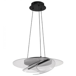 18" 24 watt 120 volt 3000K Natural White Matte Black LED Pendant 1
