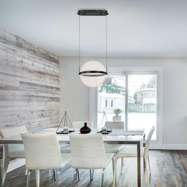 16" 39 watt 120 volt 3000K Natural White Matte Black LED Pendant Light Fixture 3