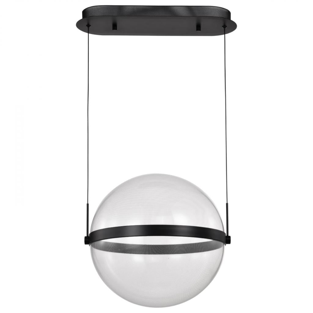 16" 39 watt 120 volt 3000K Natural White Matte Black LED Pendant Light Fixture 1