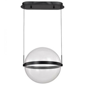 16" 39 watt 120 volt 3000K Natural White Matte Black LED Pendant Light Fixture 1
