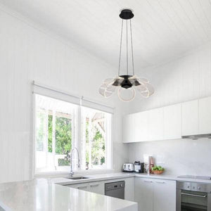 24 watt 120 volt 3000K Natural White Matte Black LED Chandelier 3