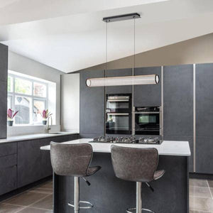 43" 32 watt 120/277 volt 3000K Natural White Matte Black LED Island Pendant Light Fixture 3