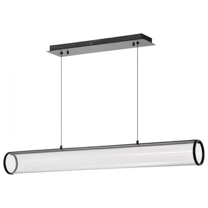 43" 32 watt 120/277 volt 3000K Natural White Matte Black LED Island Pendant Light Fixture 1