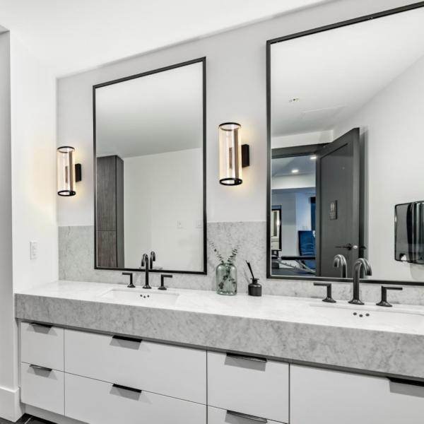 8 watt 120/277 volt 3000K Matte Black LED Wall Sconce 3