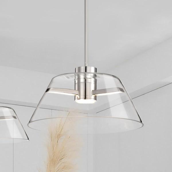 18 watt 120 volt 3000K Natural White Polished Nickel Indoor LED Pendant Light Fixture 3