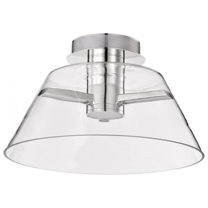 18 watt 120 volt 3000K Natural White Polished Nickel Indoor LED Semi Flush Mount Light Fixture 1