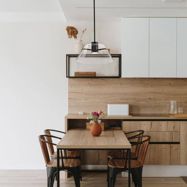 17" 18 watt 120 volt 3000K Natural White Matte Black LED Pendant 3