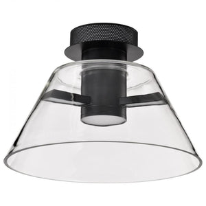 14" 12 watt 120 volt 3000K Natural White Matte Black LED Semi Flush Light Fixture 1