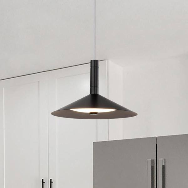 18 watt CCT Selectable Matte Black LED Pendant 3