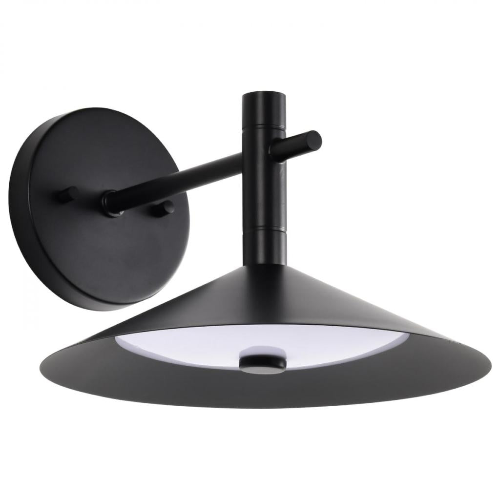 10" 18 watt 120 volt CCT Selectable Matte Black LED Wall Sconce Light Fixture 1