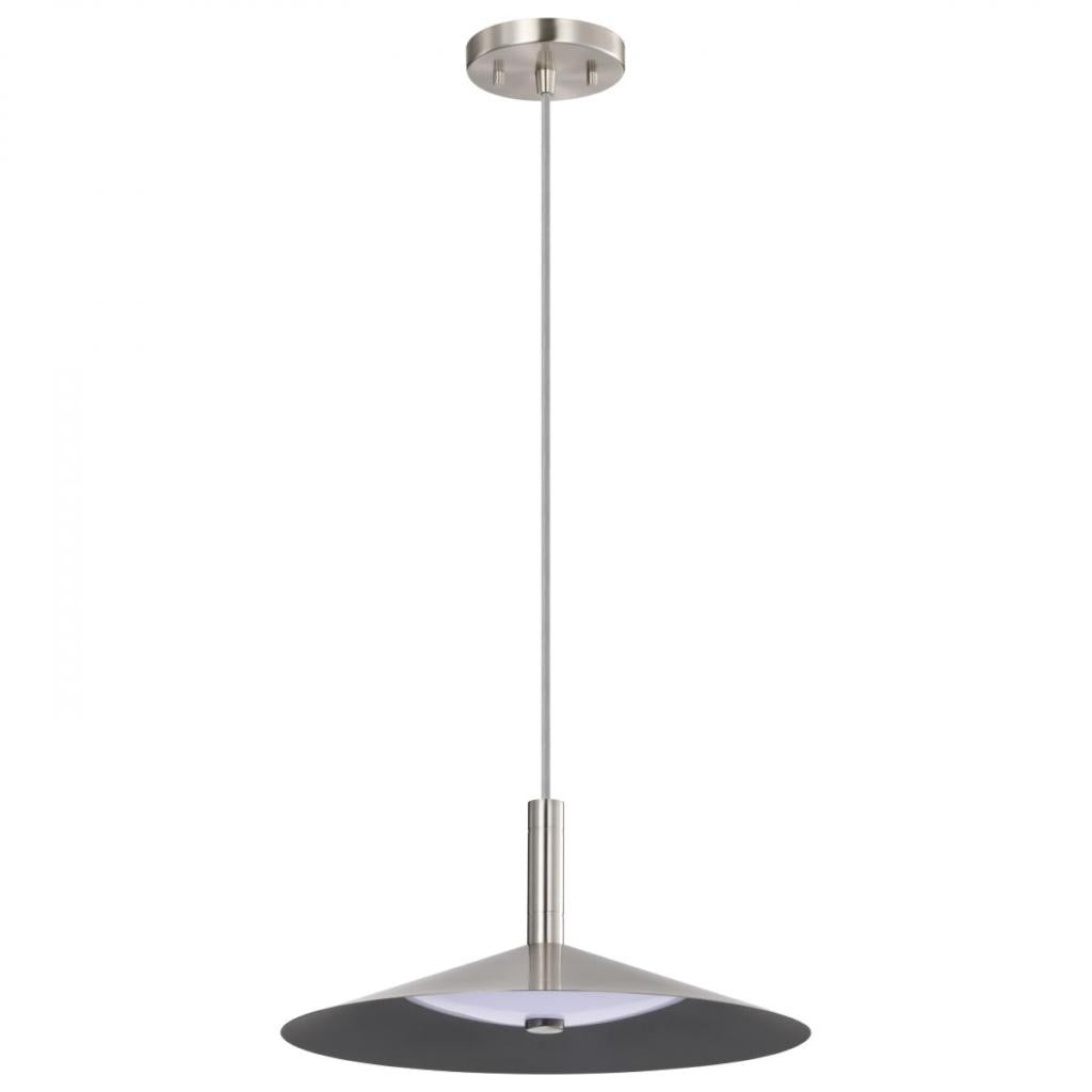 14" 18 watt 120 volt CCT Selectable Brushed Nickel LED Pendant 1