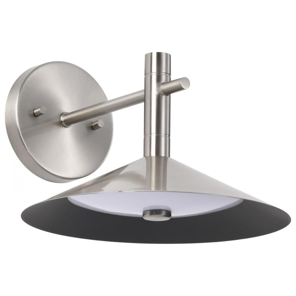 10" 18 watt 120 volt CCT Selectable Brushed Nickel LED Wall Sconce Light Fixture 1