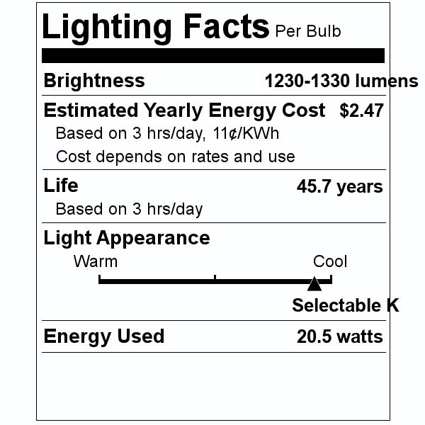 14" 20.5 watt 120 volt CCT Selectable Non-Dimmable LED Ceiling Light with Microwave Sensor 2