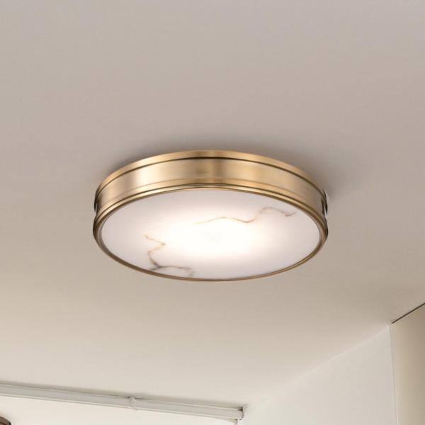 14" 25 watt 120 volt CCT Selectable Burnished Brass LED Flush Mount Light Fixture 3