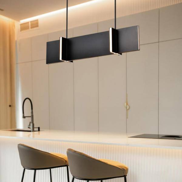 42 watt 120 volt 3000K Natural White Matte Black LED Island Pendant 3