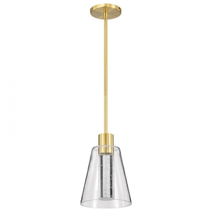7" 12 watt 120 volt 3000K Natural White Brushed Brass LED Pendant 1