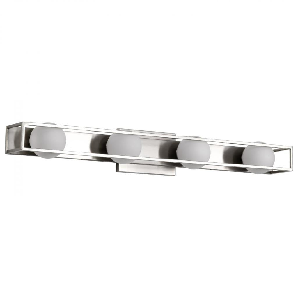 4 light 32" 20 watt 120 volt 3000K Natural White Brushed Nickel LED Vanity Light Fixture 1
