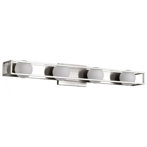 4 light 32" 20 watt 120 volt 3000K Natural White Brushed Nickel LED Vanity Light Fixture 1
