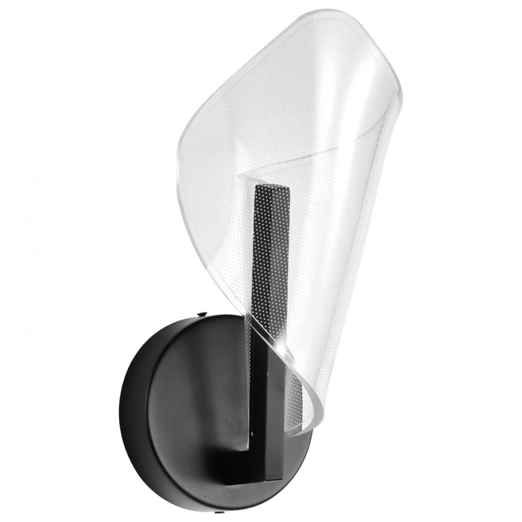 13" 8 watt 120 volt 3000K Natural White Matte Black LED Wall Sconce Light Fixture 1