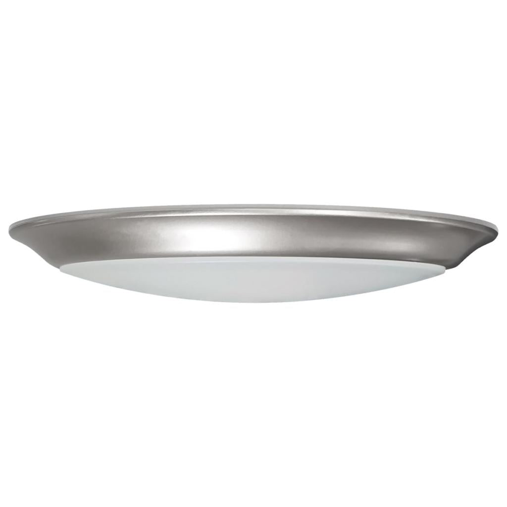 10" 17 watt 120 volt CCT Selectable Brushed Nickel Indoor LED Disk Light Fixture 1