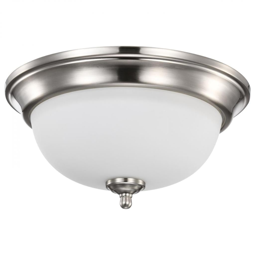13" 19 watt 120 volt 3000K Natural White Brushed Nickel LED Flush Mount Light Fixture 1