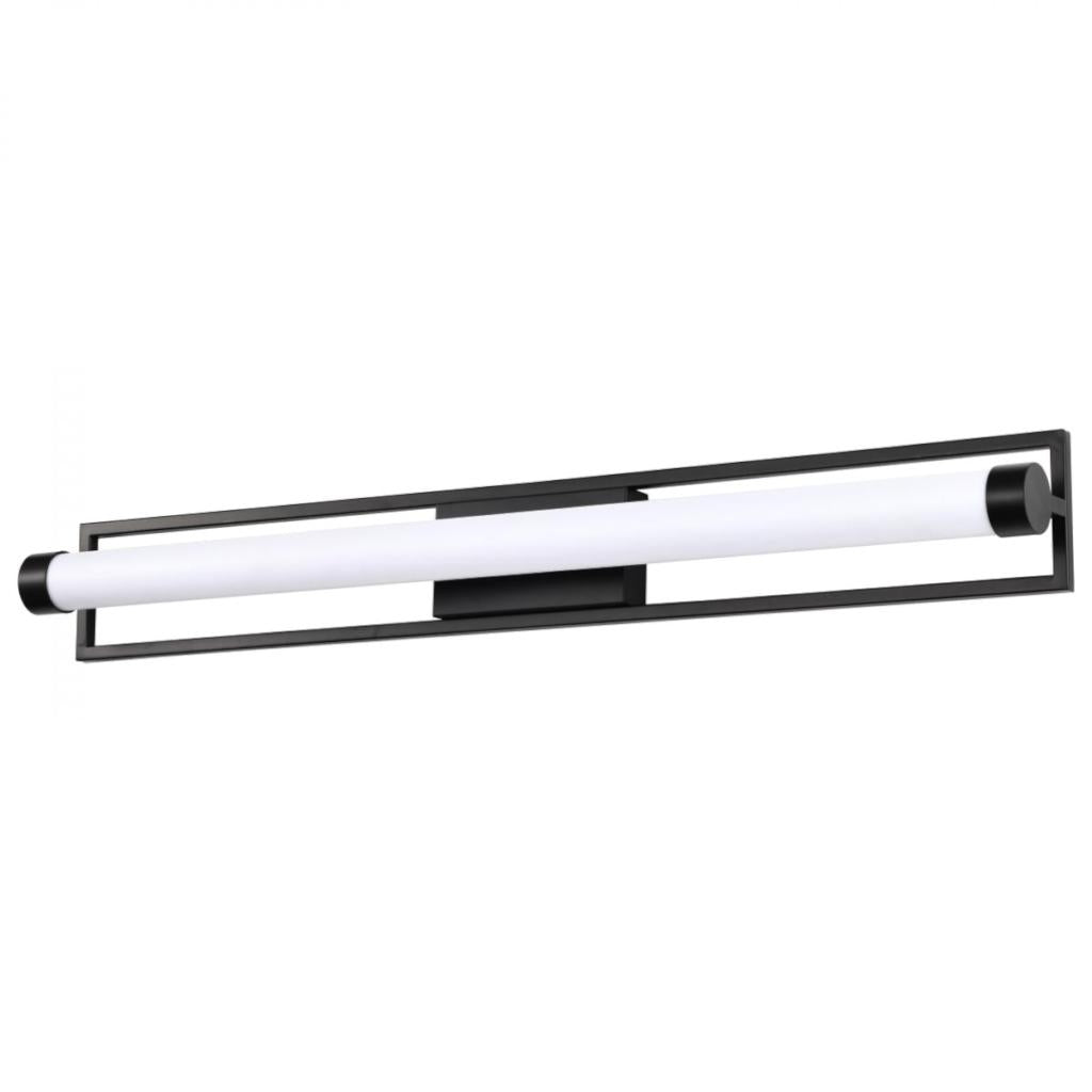 36" 39 watt 120 volt 3000K Natural White Matte Black Canal Indoor LED Vanity Light Fixture 1