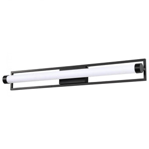 36" 39 watt 120 volt 3000K Natural White Matte Black Canal Indoor LED Vanity Light Fixture 1