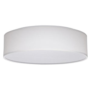 20 watt 120 volt CCT Selectable White Fabric Indoor LED Flush Mount Light Fixture 1