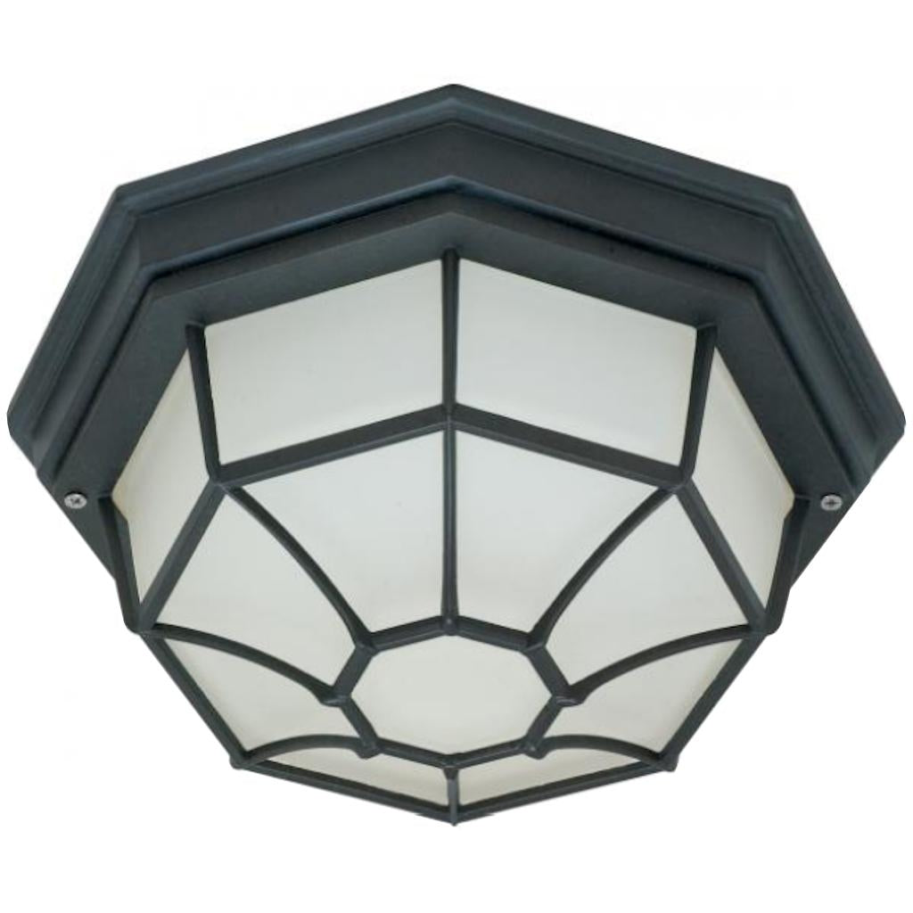 60 watt 1 Light 12" Textured Black Ceiling Light Fixture 1