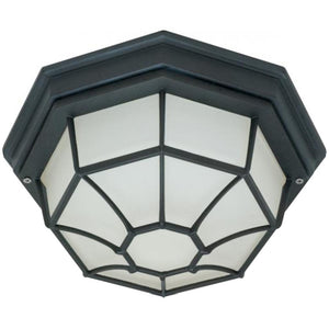60 watt 1 Light 12" Textured Black Ceiling Light Fixture 1