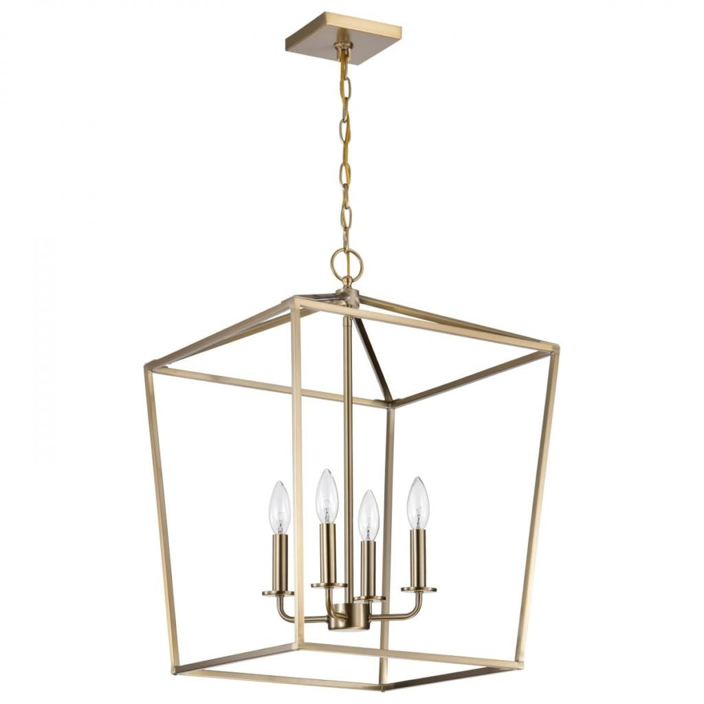 4 Light Burnished Brass Emma Indoor Pendant Light Fixture 1