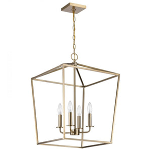4 Light Burnished Brass Emma Indoor Pendant Light Fixture 1