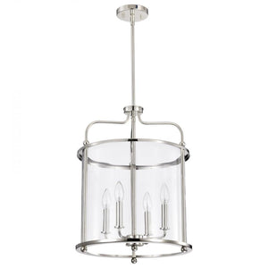 4 Light Polished Nickel Yorktown Indoor Pendant Light Fixture 1