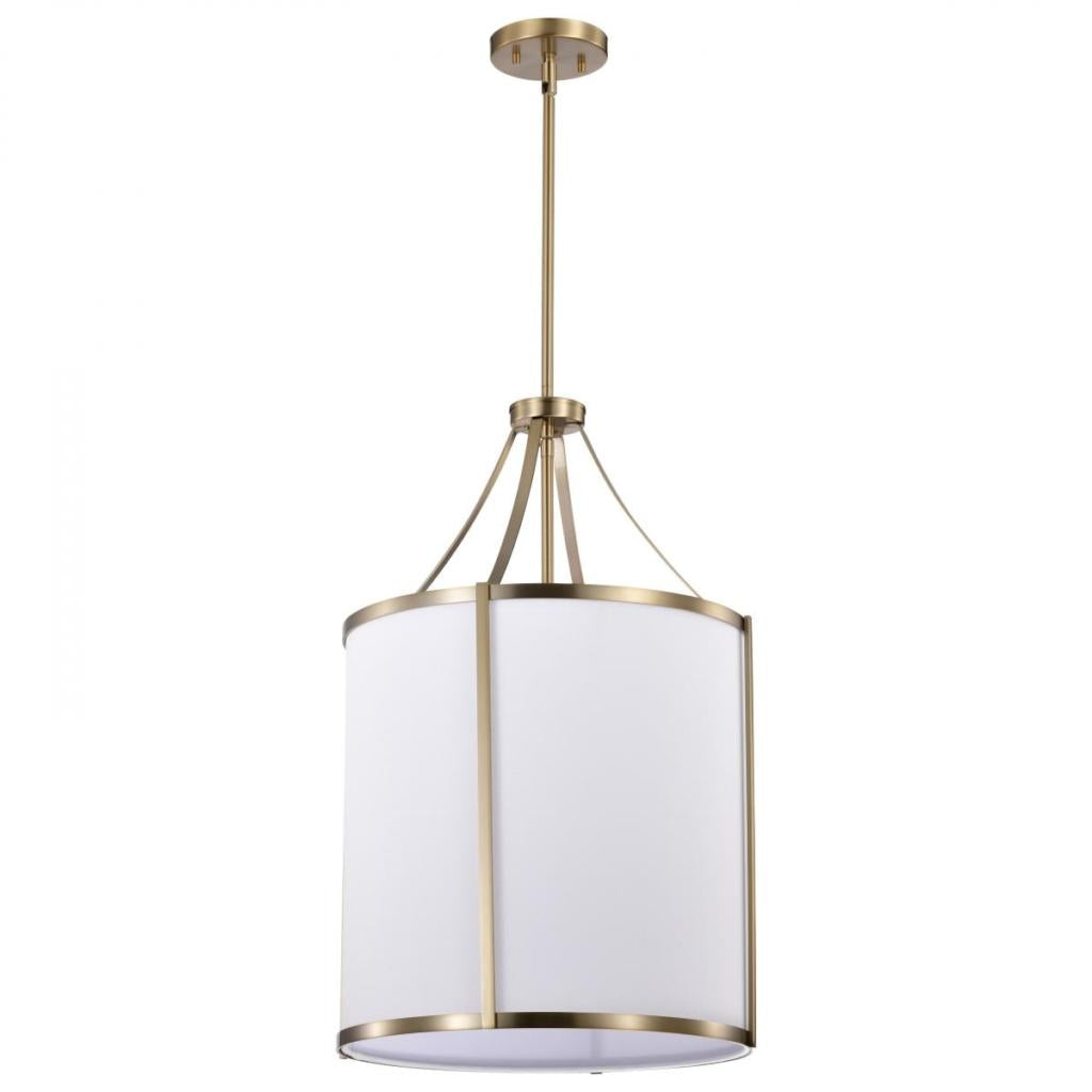 3 Light Burnished Brass Easton Indoor Pendant Light Fixture 1